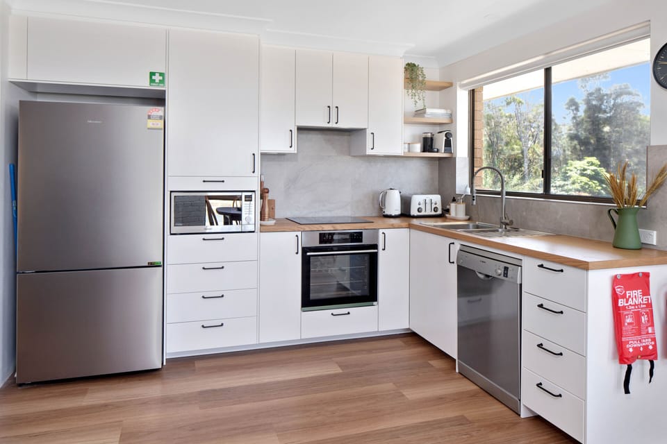 This brand-new kitchen has everything you need for quick and easy meal prep.