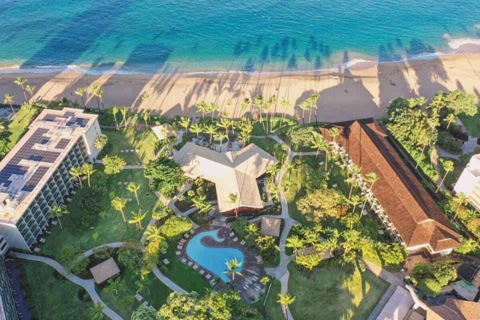 Aerial view of the property