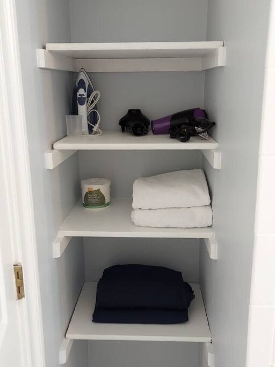 Extra sheets, towels, blankets, hair dryer, and iron provided.