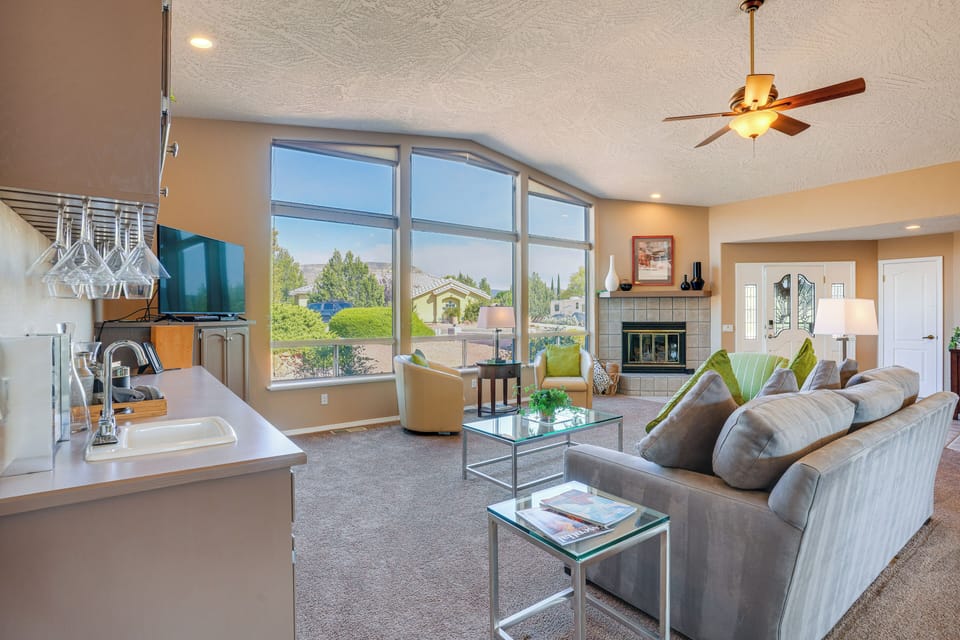 Sedona Vacation Rental | 3BR | 3BA | Steps Required | 2,680 Sq Ft