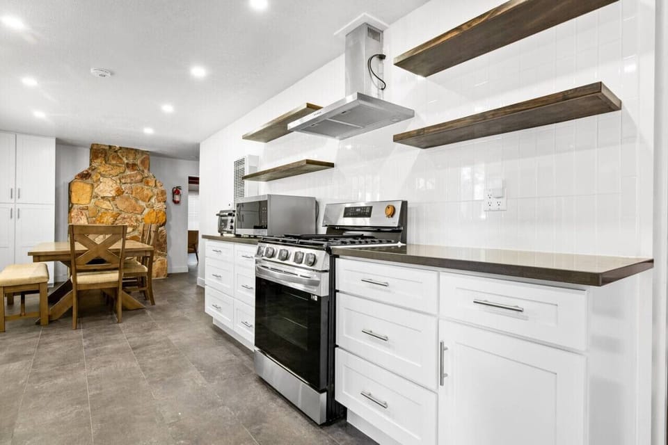 Open concept kitchen.