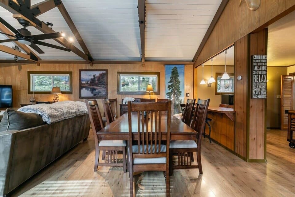 The open and social layout of the shared living spaces makes it easy to stay connected as you hang out in the kitchen/dining/living room.