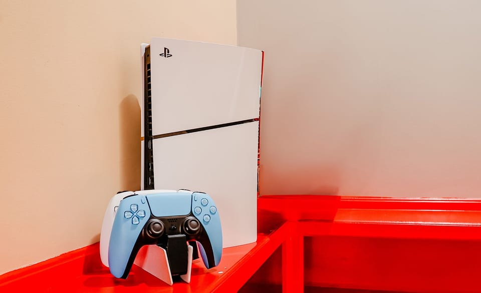 A gaming setup centered around the latest PlayStation, providing endless hours of entertainment and cutting-edge gameplay for enthusiasts.