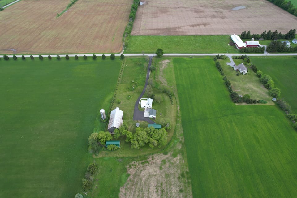 Aerial view of the property