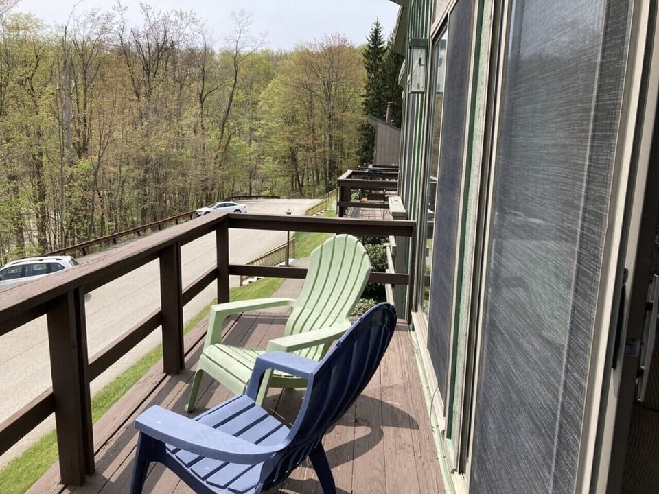 Enjoy coffee on your private balcony off the living room.
