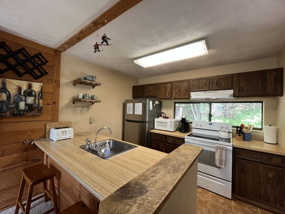 Cook up your favorites in the fully equipped kitchen