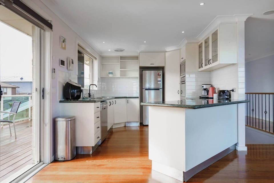  Cook up a feast in the well-equipped kitchen, located upstairs.  
