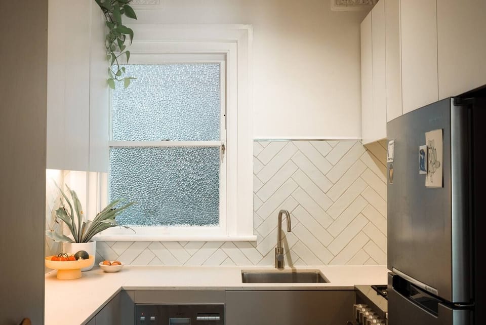 A beautifully designed compact kitchen comes fully equipped for your holiday catering.
