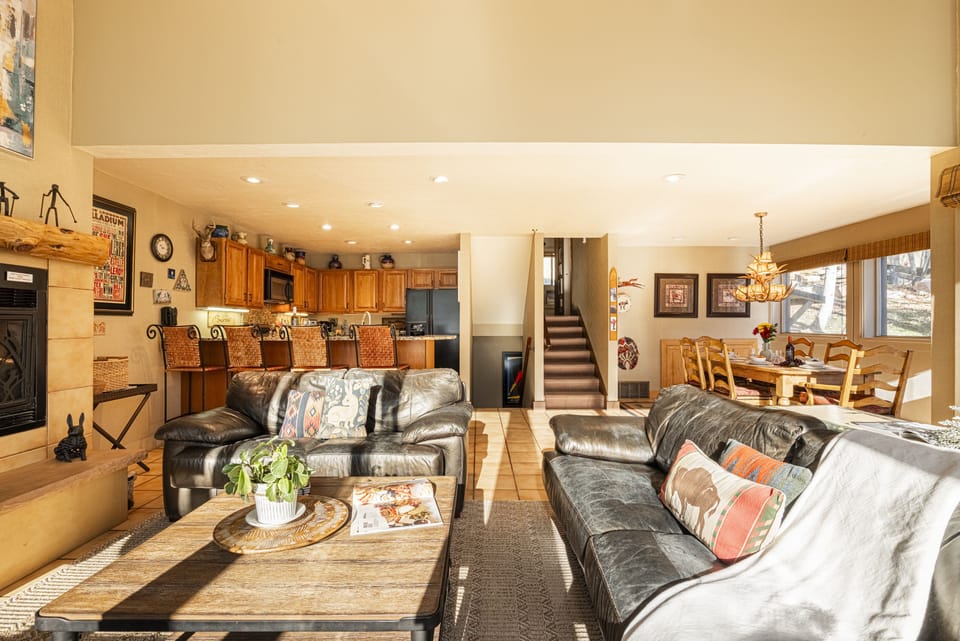 Main Level Living Room, Kitchen, and Dining Area