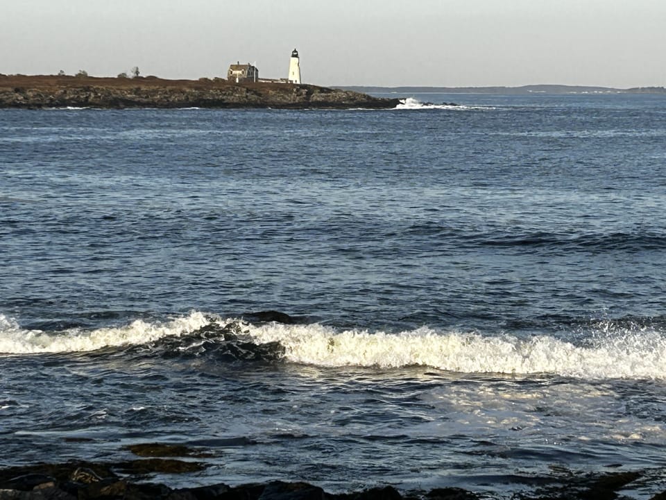 Wood Island Light seen from the Audubon Land in Biddeford Pool.