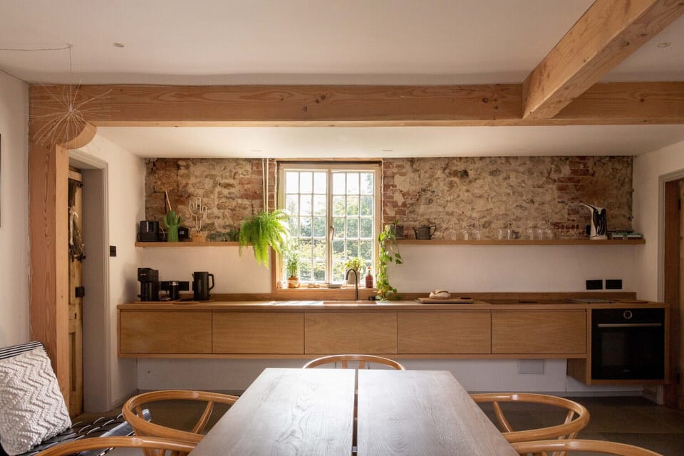 Exposed Flint and Brickwork