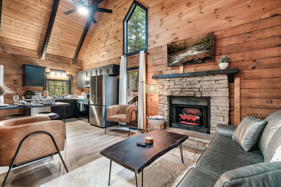 Curl up, unwind, and let the fireplace work its magic.