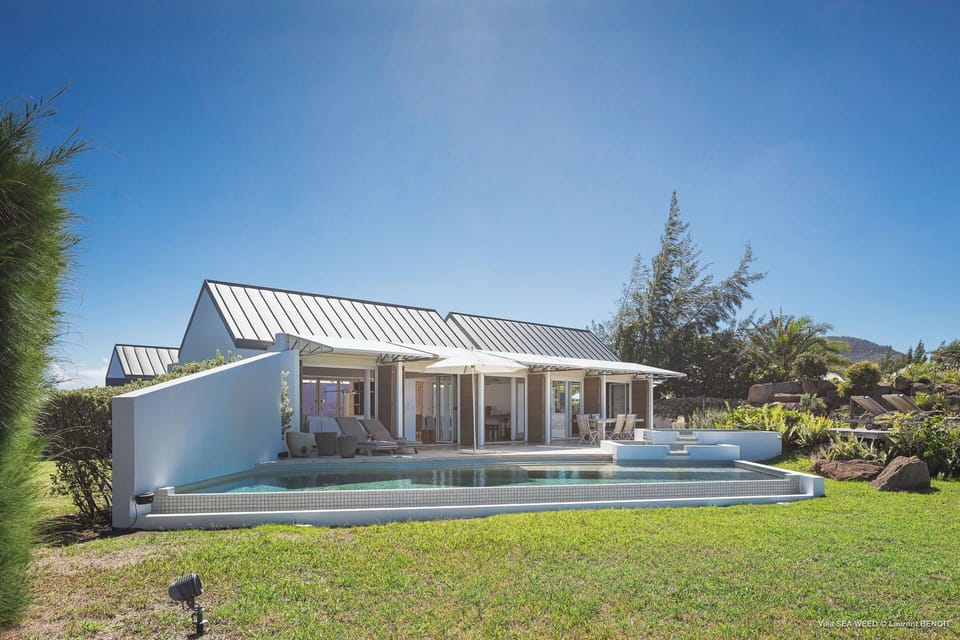 Nice heated pool (winter only), expansive terrace with loungers and deck chairs. Lounge area facing the view. Gas barbecue. 
