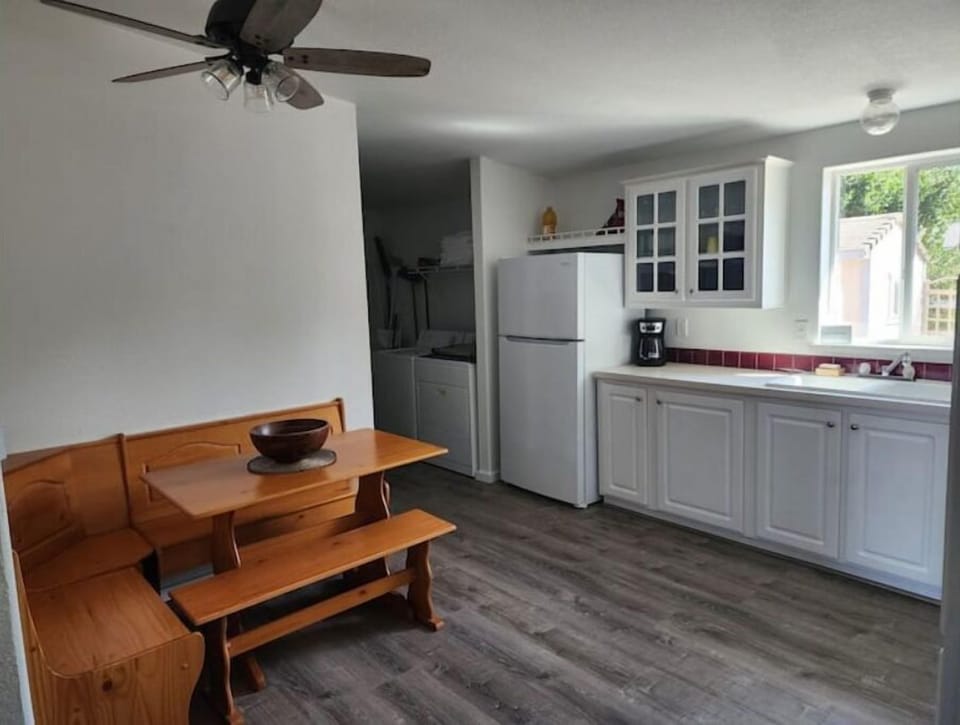 Some games and activities can be found under the benches.