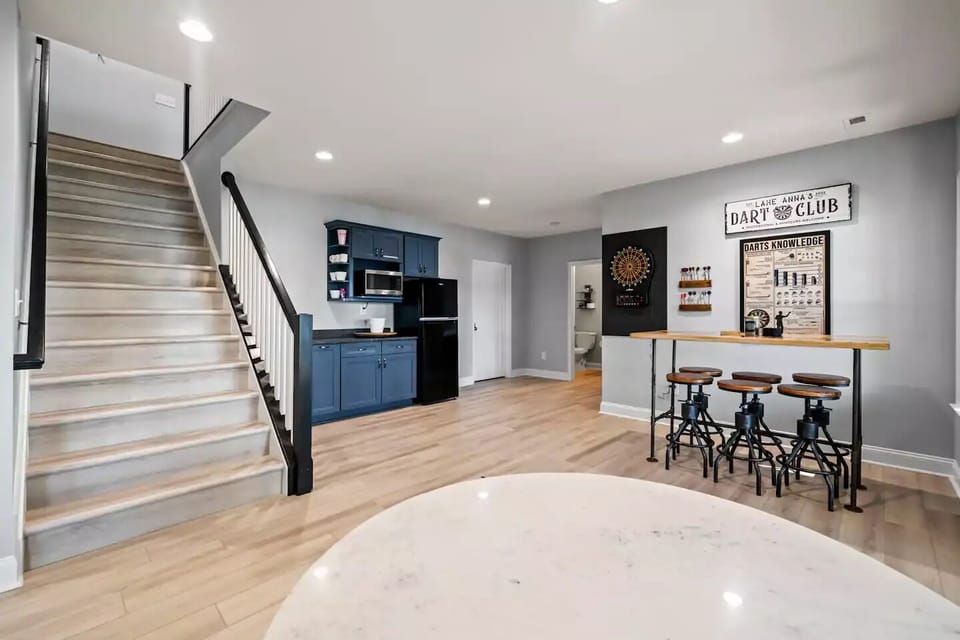 Basement hangout area.