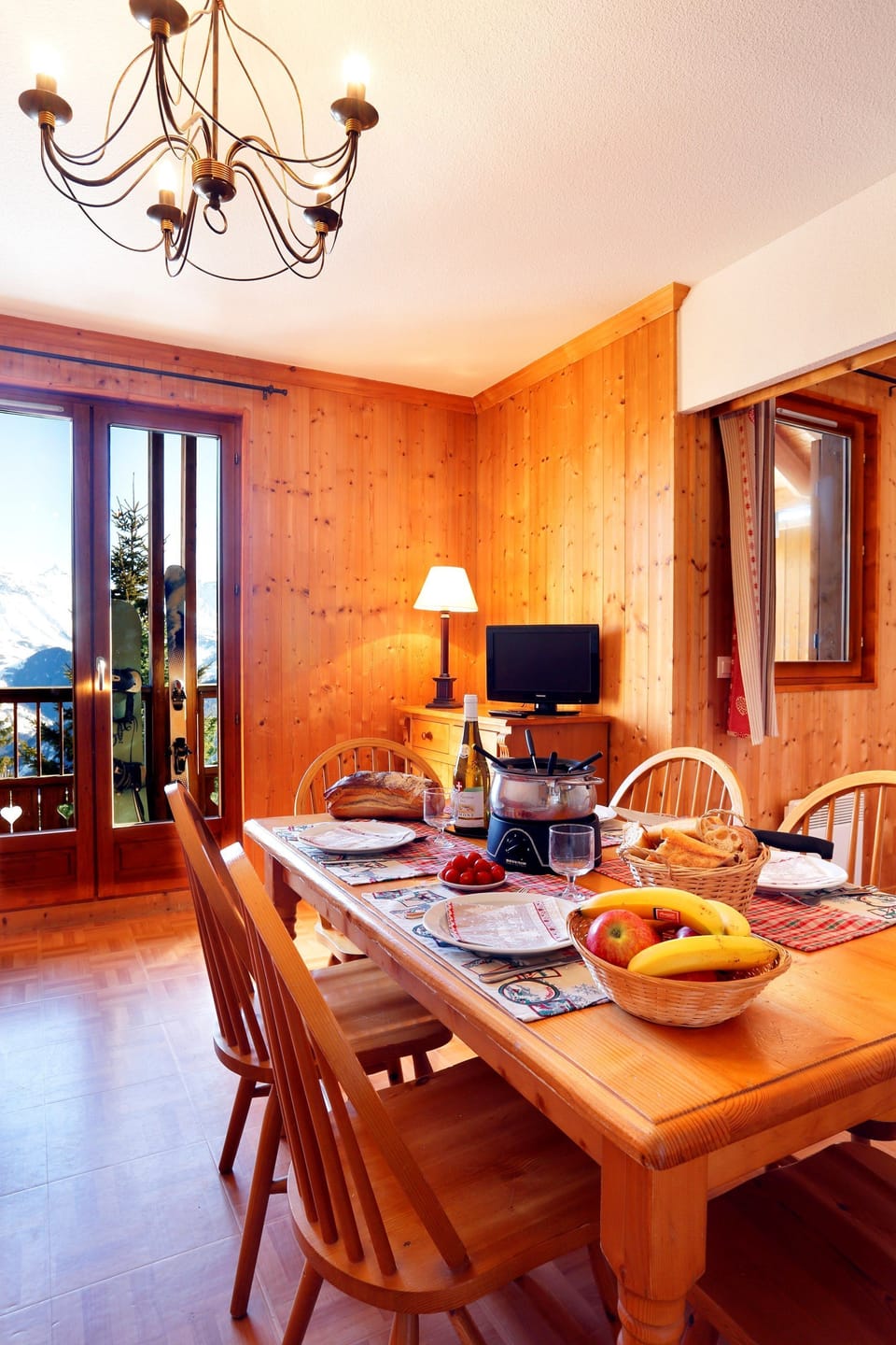 Reconnect with loved ones over a meal at the dining table.
