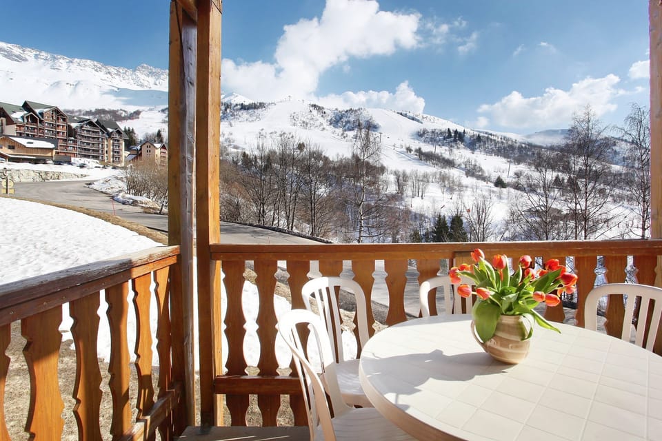 Enjoy fresh air from the private balcony! Views vary.