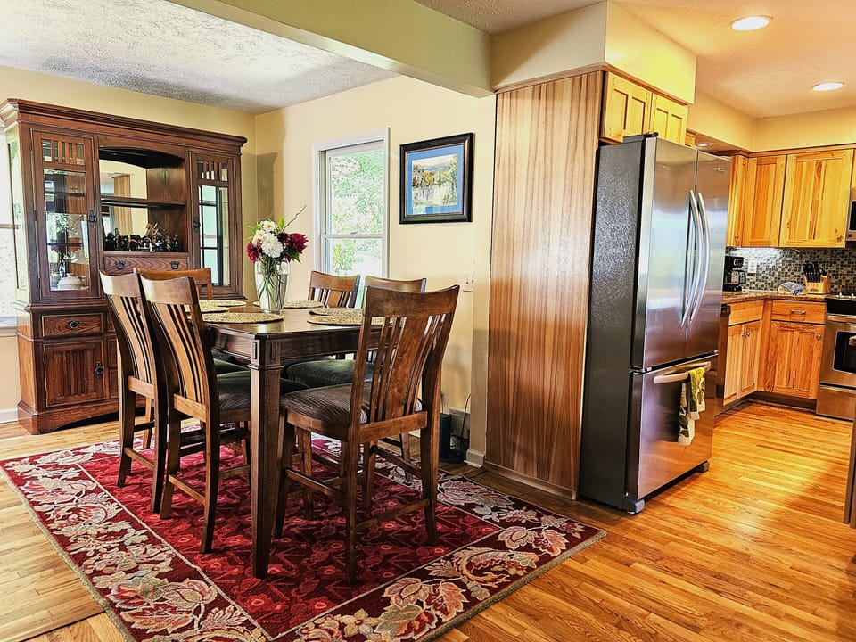 Furnishings are traditional and comfortable. That's true for the whole property.