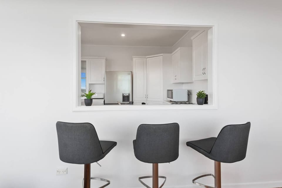 Set up your laptop and work from home at the second passthrough in the kitchen.