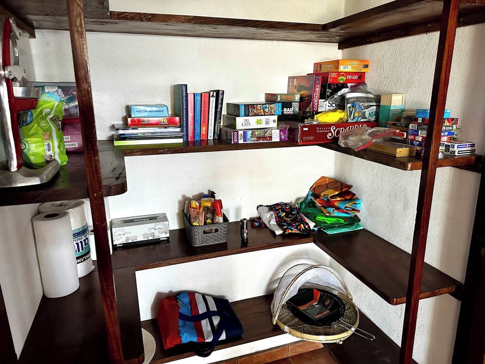 Games, books, art supplies, etc.