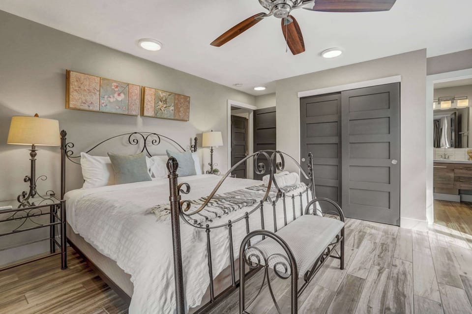 Step into comfort at Red Rock Loft, where modern design meets cozy elegance in every corner