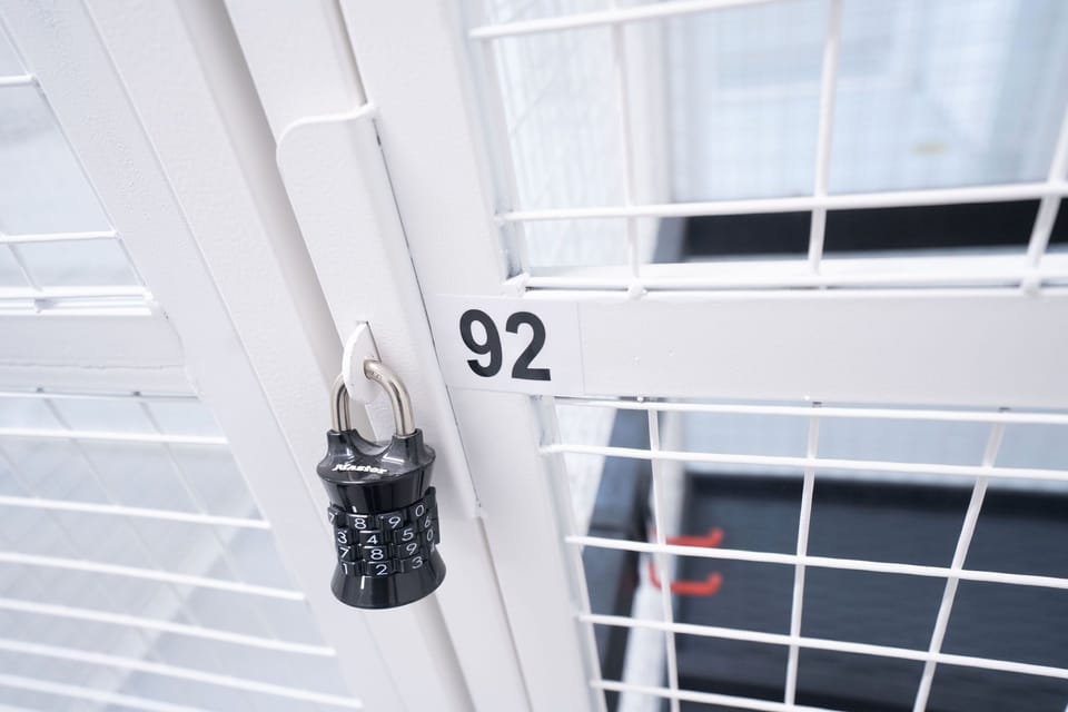 Combo lock for easy access to secure gear storage on the ground level