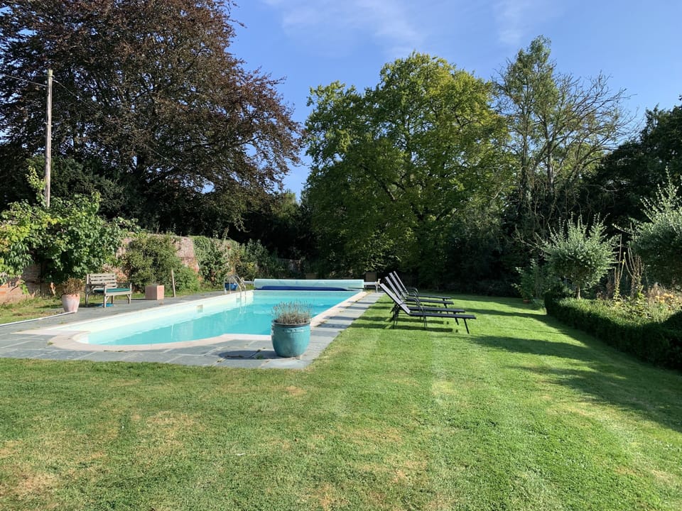 Heated swimming pool
