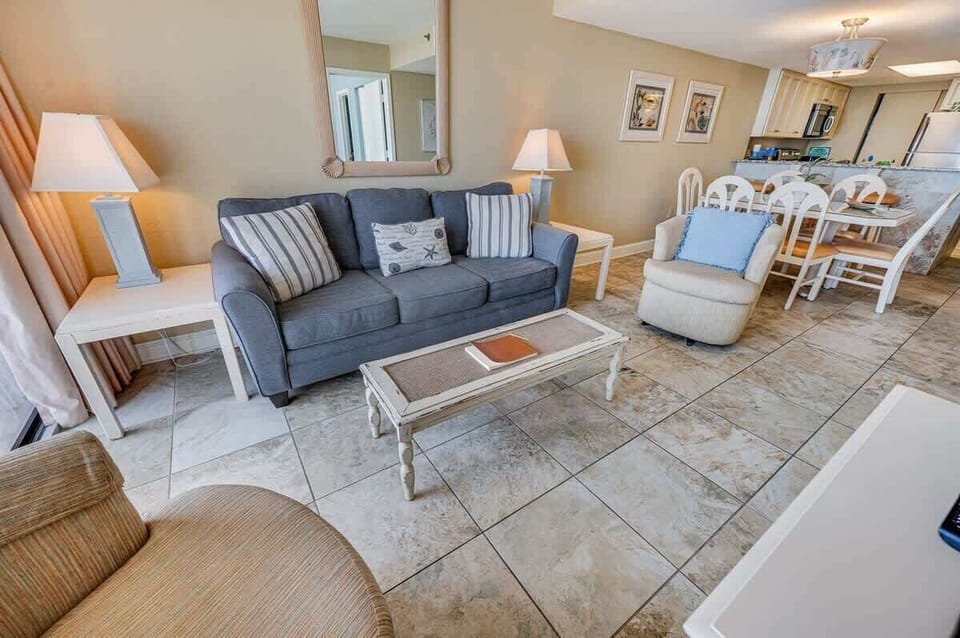 Large Living Area with Views of the Ocean, Beautifully Decorated