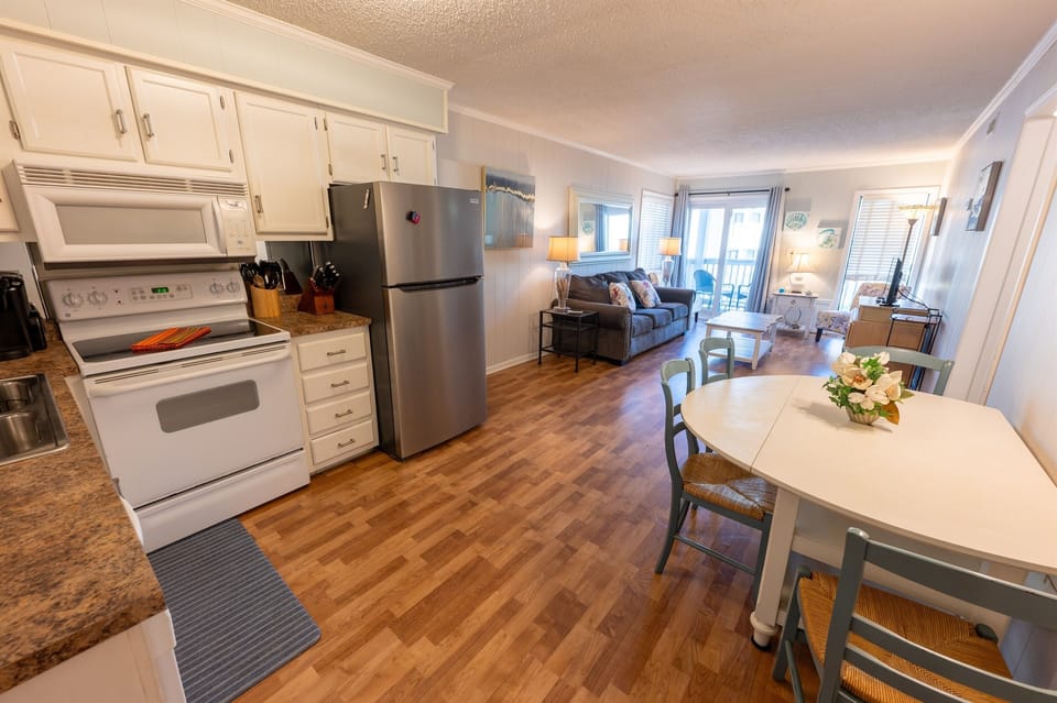Large Kitchen and Living Area