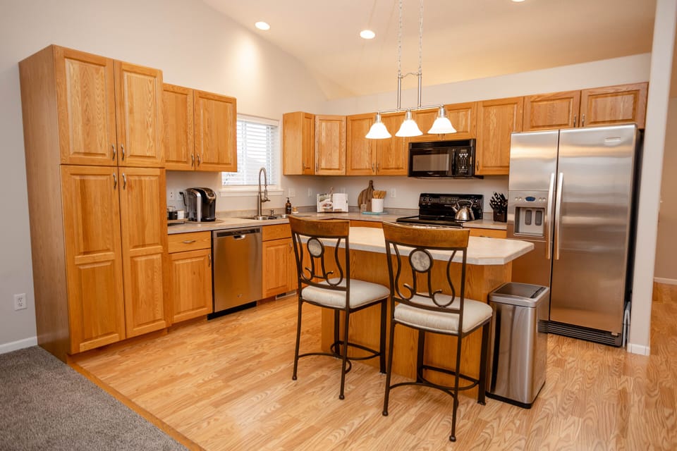 Enjoy cooking a meal in the spacious kitchen with updated appliances.