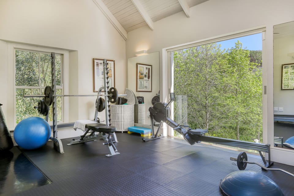 Private gym attached to the house.