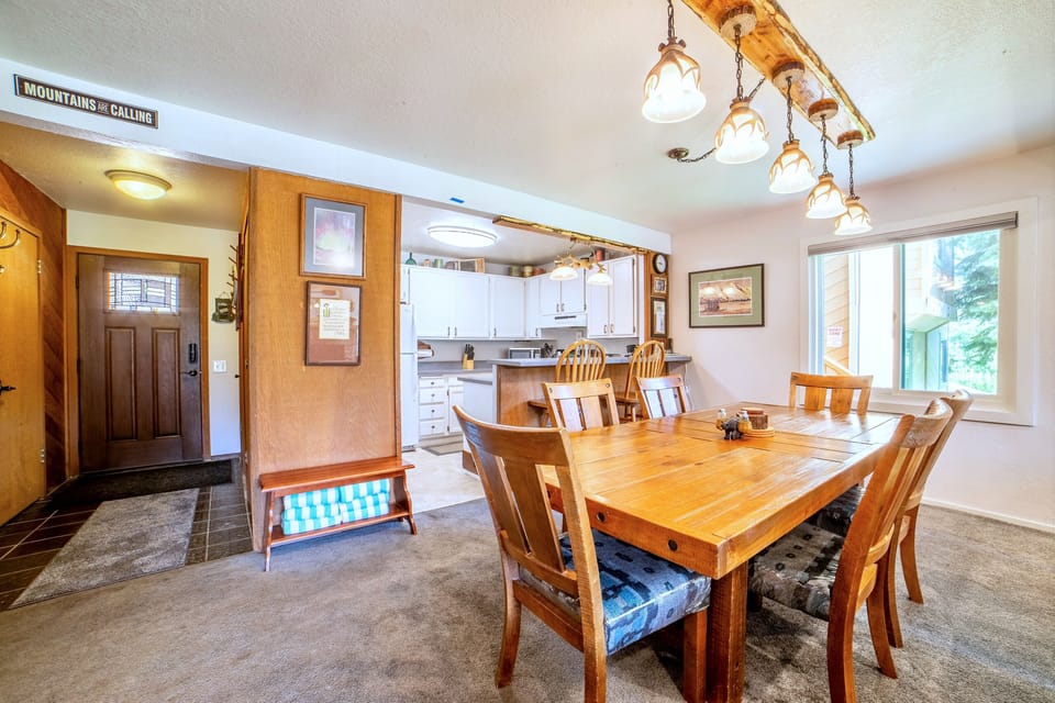 Dining room open to kitchen.