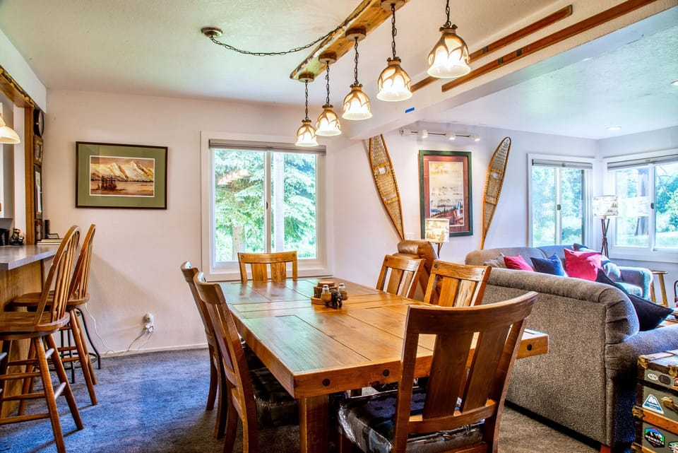 Dining room with picture windows and stunning views.