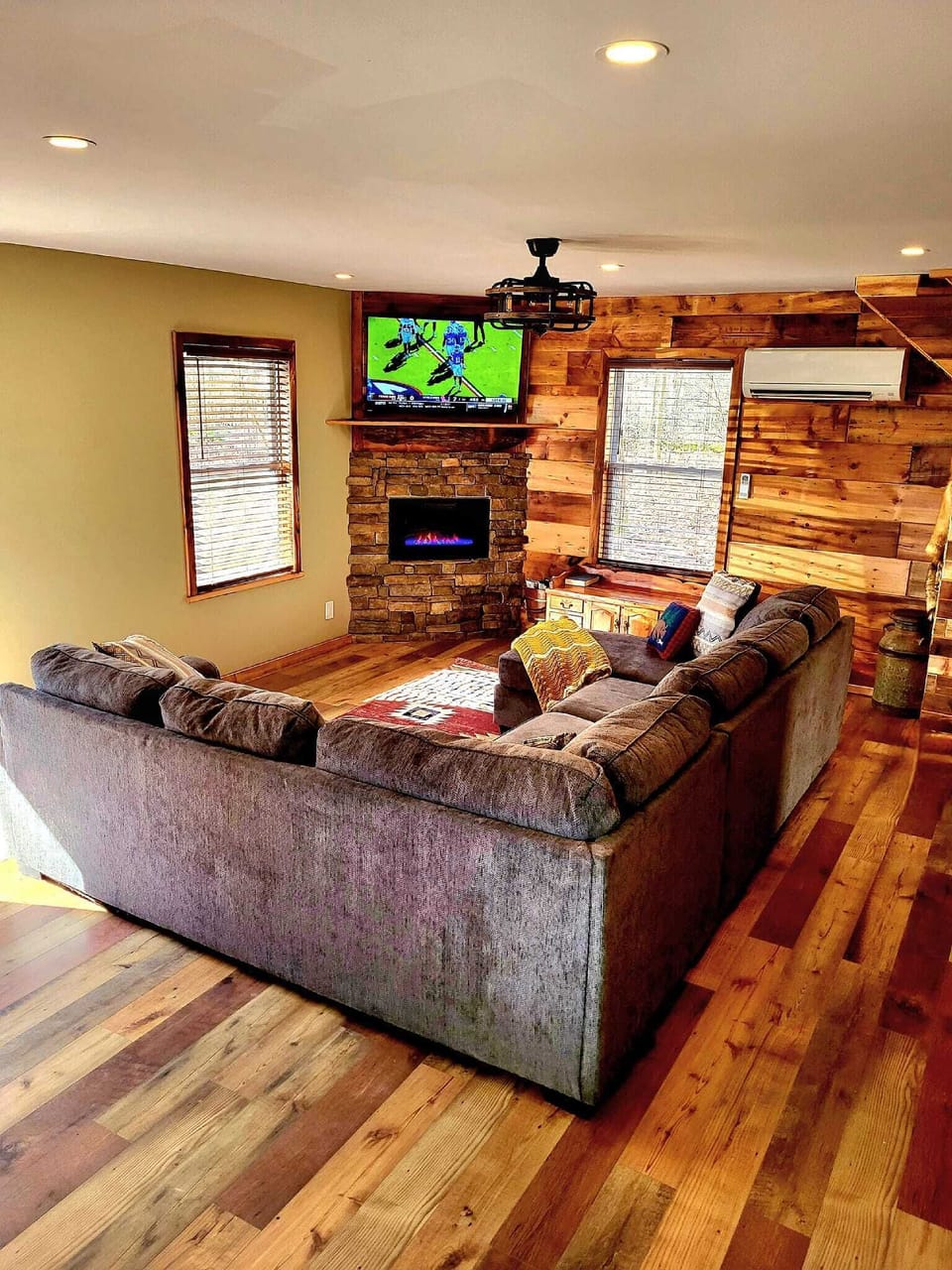 living room with 50" TV