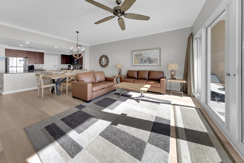 Living room to kitchen view