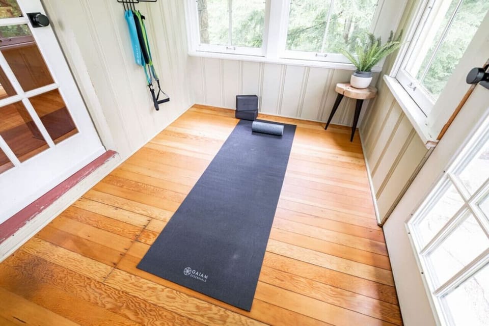 Unwind and recharge in this peaceful corner, ideal for yoga or quiet reflection.