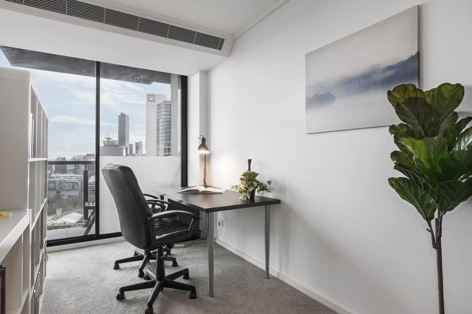 Working from home? Take advantage of the laptop friendly dedicated workspace in the living area.