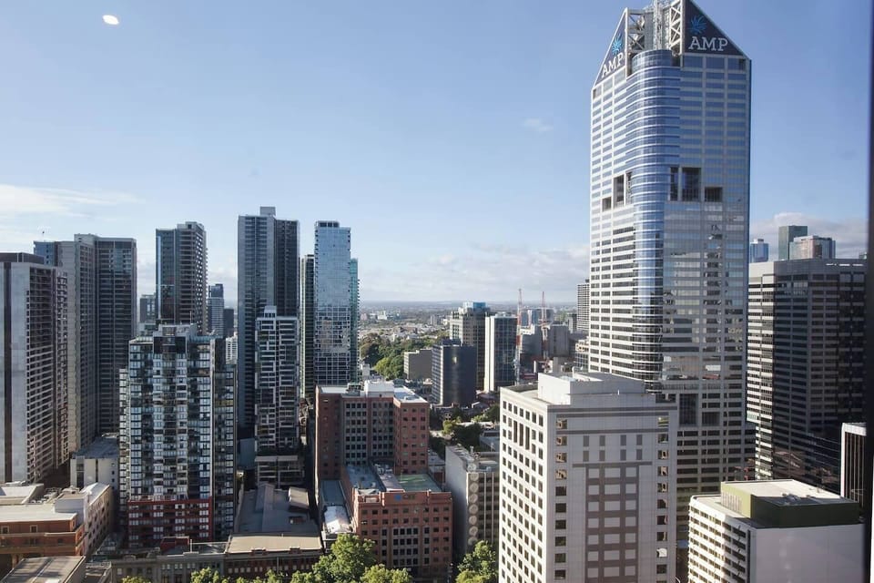 City views from apartment. 