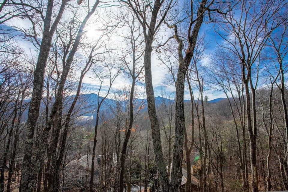 Winter View of Grandfather Mountain from the Back Deck