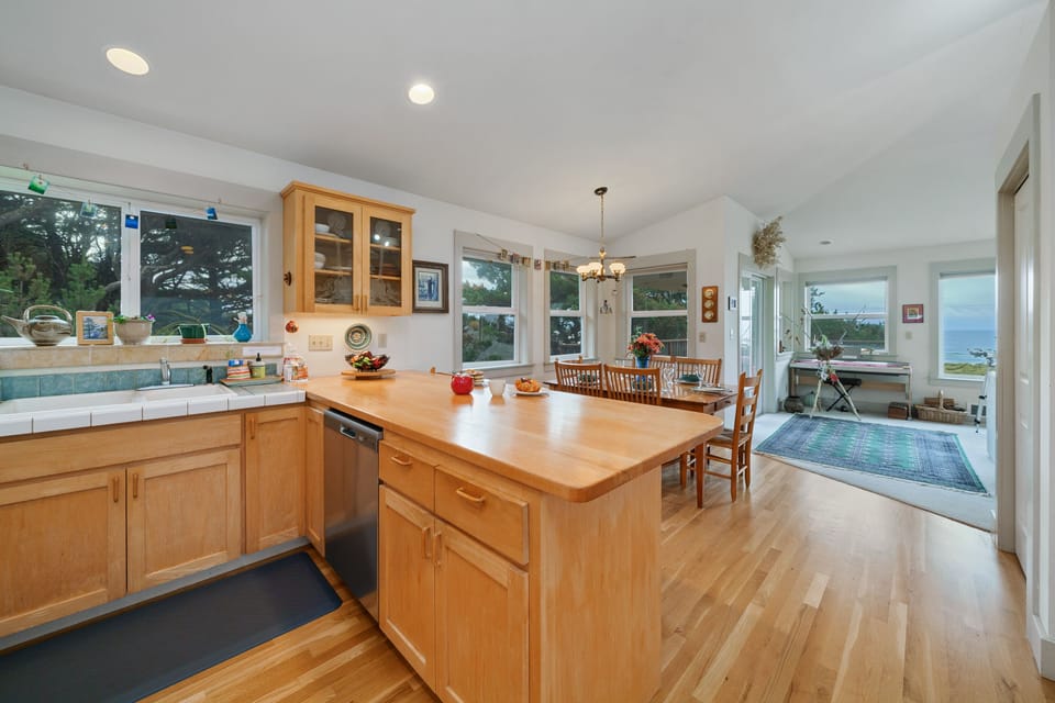 Dining room open to kitchen and living room.