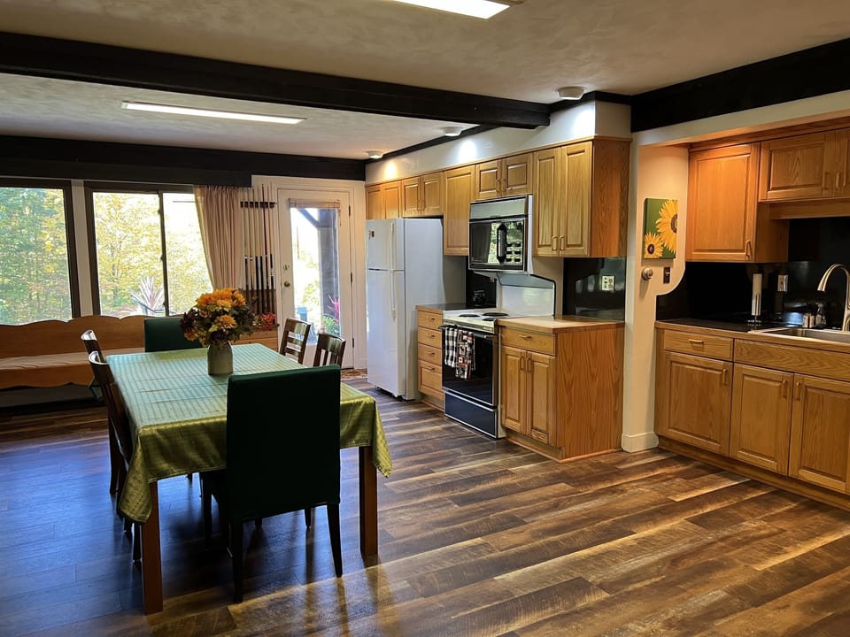 Eat-in kitchen just steps away from the patio