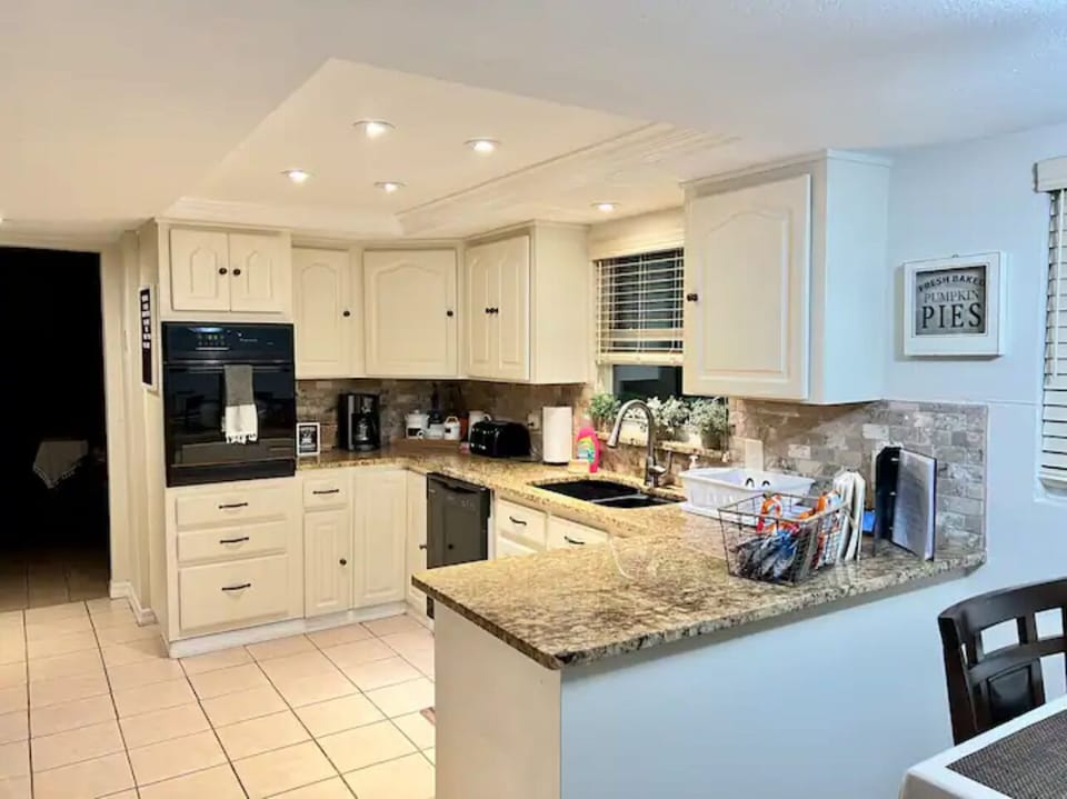 Fully stocked kitchen to make meals