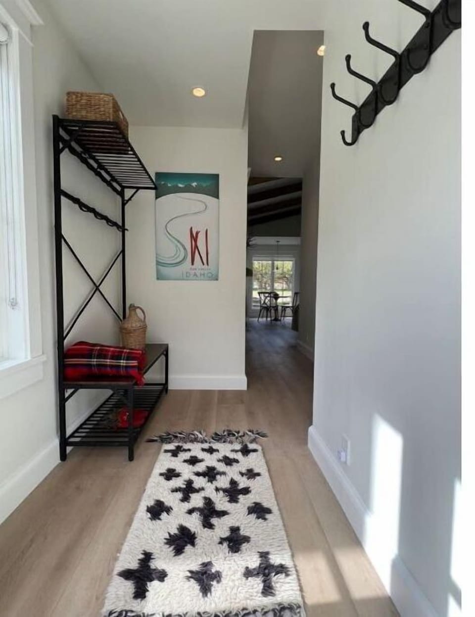 Entry/mud room with bench seat and plenty of storage for apparel. 