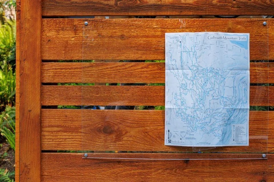 Galbraith Mountain trails start across the street from the house