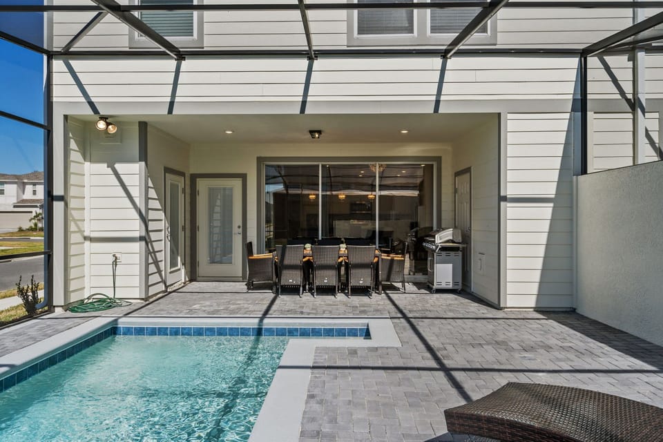 our private escape with a sunlit pool area