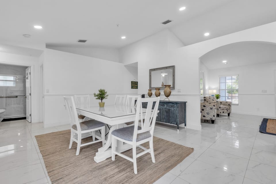 Floor, Dining Room, Dining Table, Furniture, Indoors