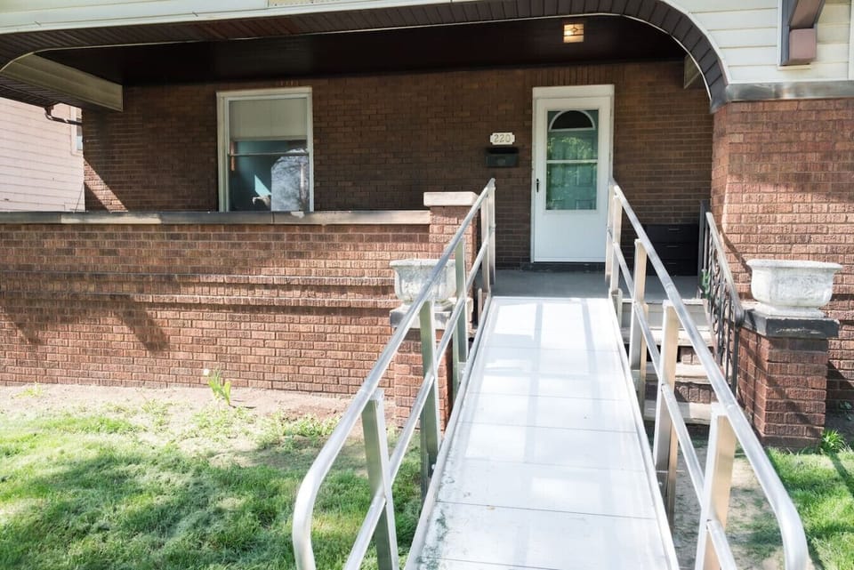 This ramp does not meet ADA standards