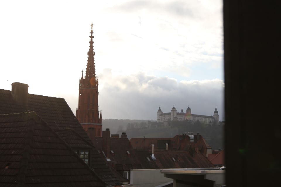 View of the Lady Chapel and the Marienberg Fortress.
