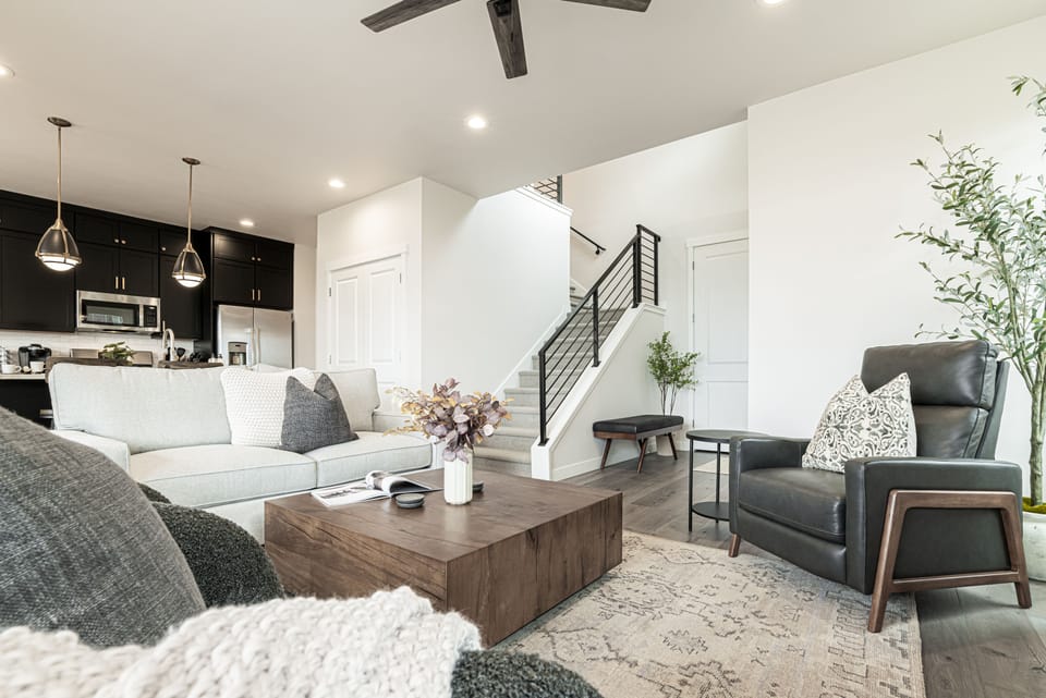 Stairway to upper level bedrooms