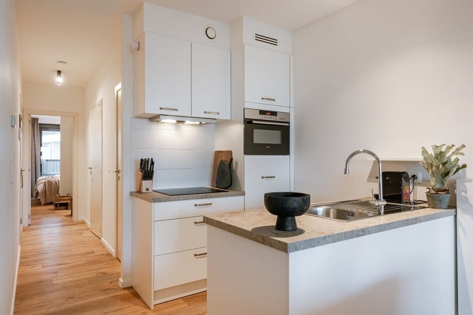 Fully equipped open kitchen